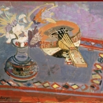 Stillife with Mandolin and Dried Flowers 23.5x28 1980