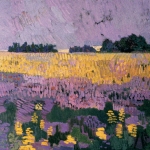 Fields (yellow and mauve) 30 x 45 1980