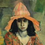 Lady Wearing Hat 28 x 20 1/2 ca. 1928
