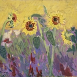 Sunflowers in the Field 26x36 1989