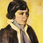 [unknown woman in black] 39x19.75 1929