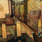 Street Scene 36 1/4 x 28 1/4 ca. 1930
