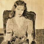 Girl with Cat 16 x 20 1944