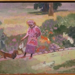 Garden in Greenwich [Jula and Coco] 25x35 1980
