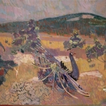 Peacock in Portuguise Landscape 30x40 1983-84