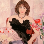Nadia (with fan) 42 x 34 1984
