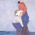 Figure by the Sea 40x30 Portugal, 1988